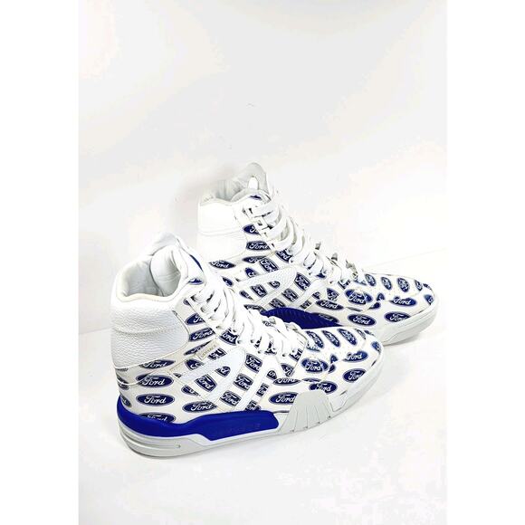 Rare Versace Ford Collaboration Men\'s Leather Sneakers US6 EU39 UK5 RRP$1200 main image 4